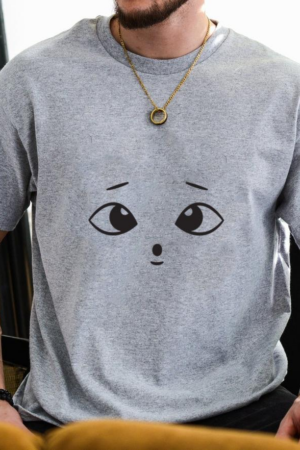 Black Cat Face With Eyes T-Shirt