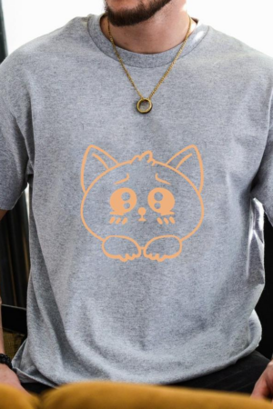 Black Cat With Big Eyes T-Shirt