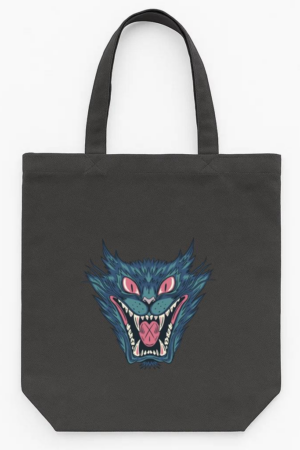 Cat Monster Halloween Character Tote Canvas Bag