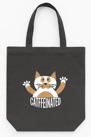 Cats And Caffeine Tote Canvas Bag