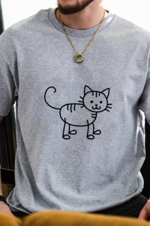 Cute Simple Doodle Cat T-Shirt