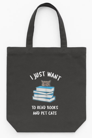 I Want To Read Books And Pet My Cats Tote Canvas Bag