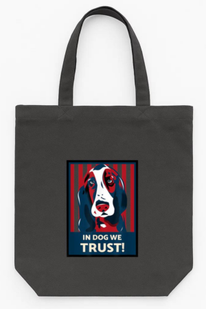 In Dog We Trust American Memorial Independence Day Tote Canvas Bag