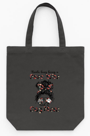 Kinda Busy Being Race Wife And Dog Mom Tote Canvas Bag