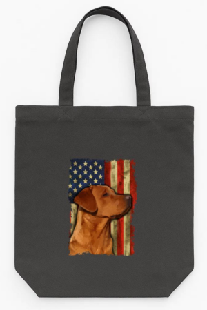 Labrador Retriever US Flag Dog Tote Canvas Bag
