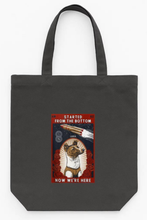 Laika Space Dog Retro Vintage Tote Canvas Bag