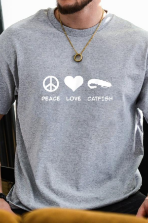 Peace Love Catfish Fishing T-Shirt