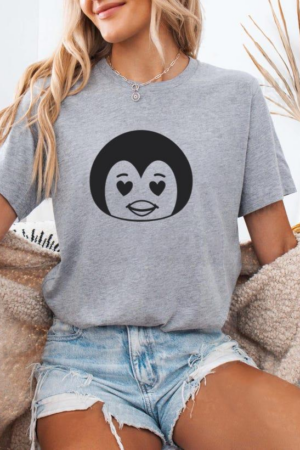 Penguin Enamoured Head Muzzle Stroke T-Shirt