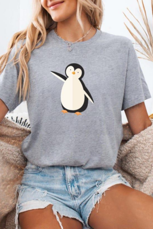 Penguin Fat Beak Wing Flat T-Shirt