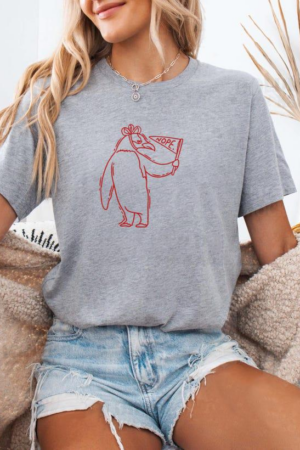 Penguin Holding A Flag With The Word Nope T-Shirt