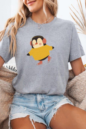 Penguin Ice Skating T-Shirt