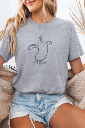 Penguin Laughing Outline T-Shirt