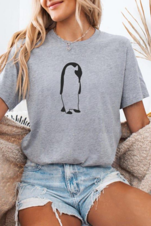 Penguin Looking Down Silhouette T-Shirt