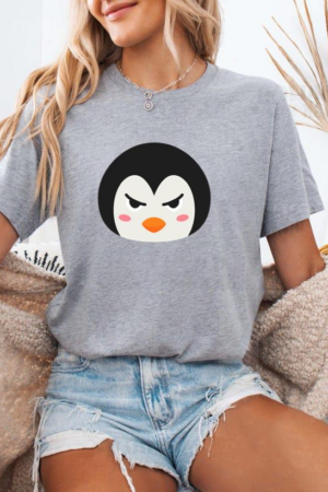Penguin Muzzle Angry Flat Sticker T-Shirt