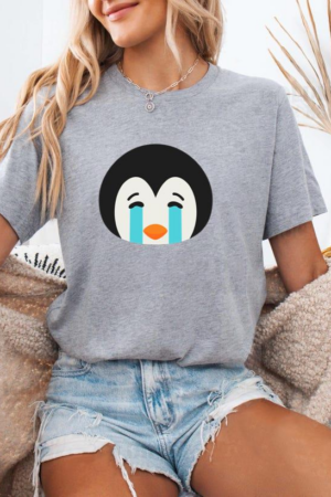 Penguin Muzzle Sad Flat Sticker T-Shirt