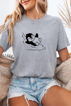 Penguin Sliding Down Snow T-Shirt