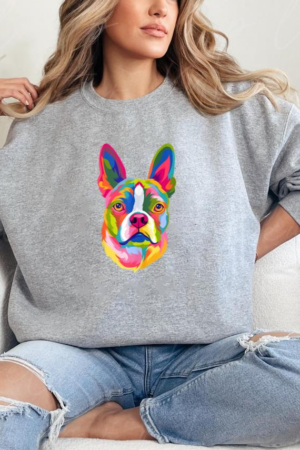 Pop Art Boston Terrier Lover Dog Sweatshirt