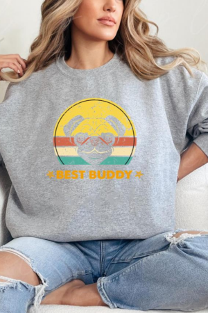 Pug Dog Best Buddy Sweatshirt