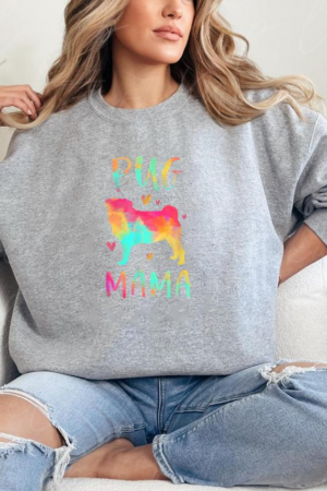 Pug Mama Colorful Dog Sweatshirt