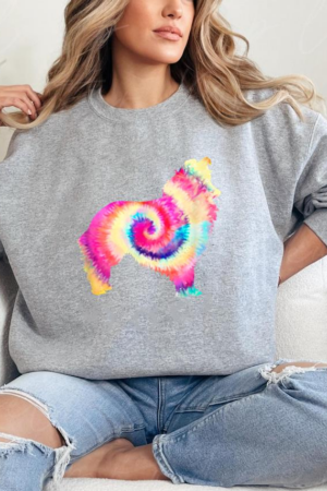 Shetland Sheepdog Dog Tie Dye Sweatshirt