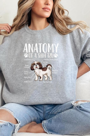 Shih Tzu Dog Anatomy Sweatshirt