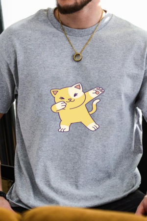 Yellow Cat With Paws Raised In The Air T-Shirt
