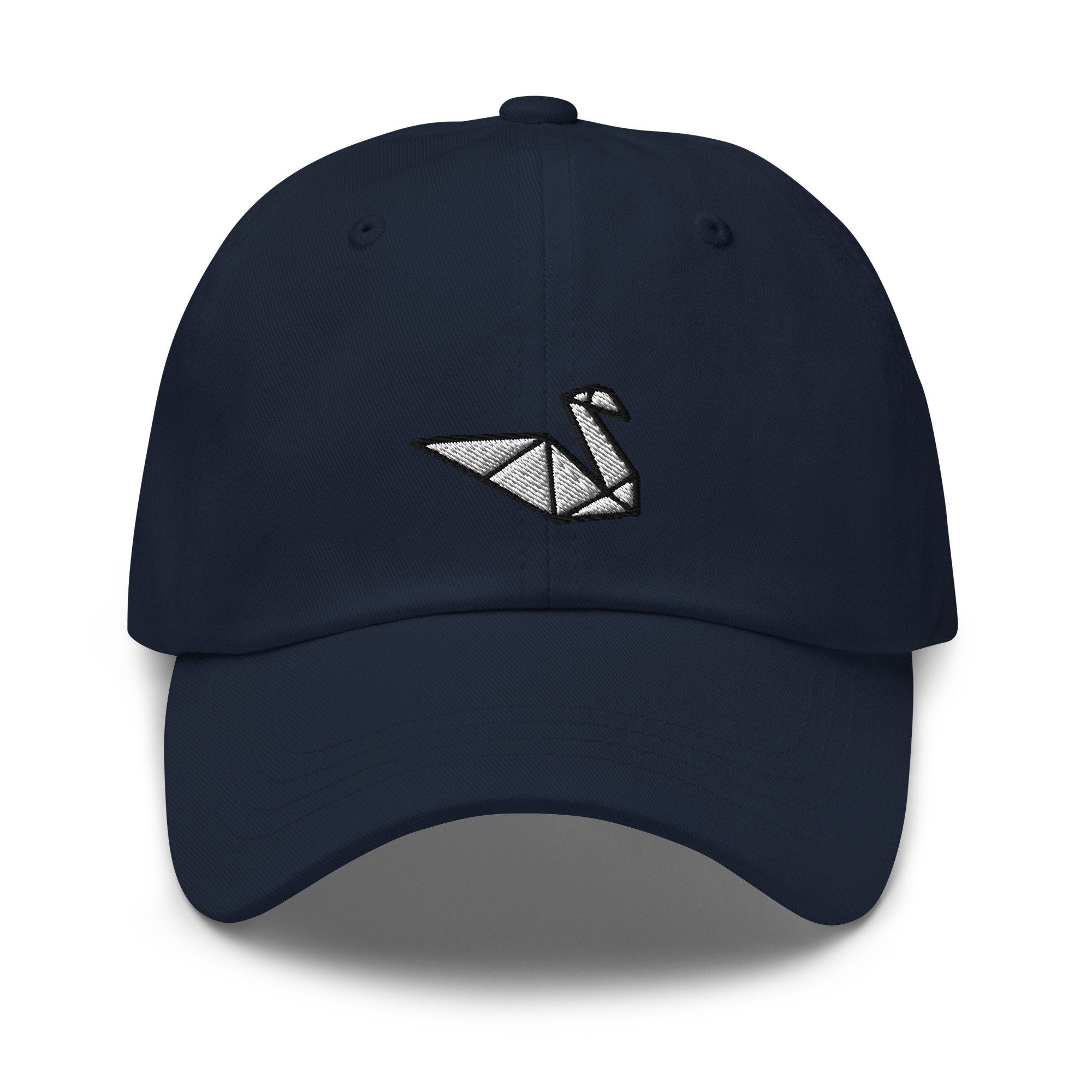 Origami Swan Embroidered Dad Hat