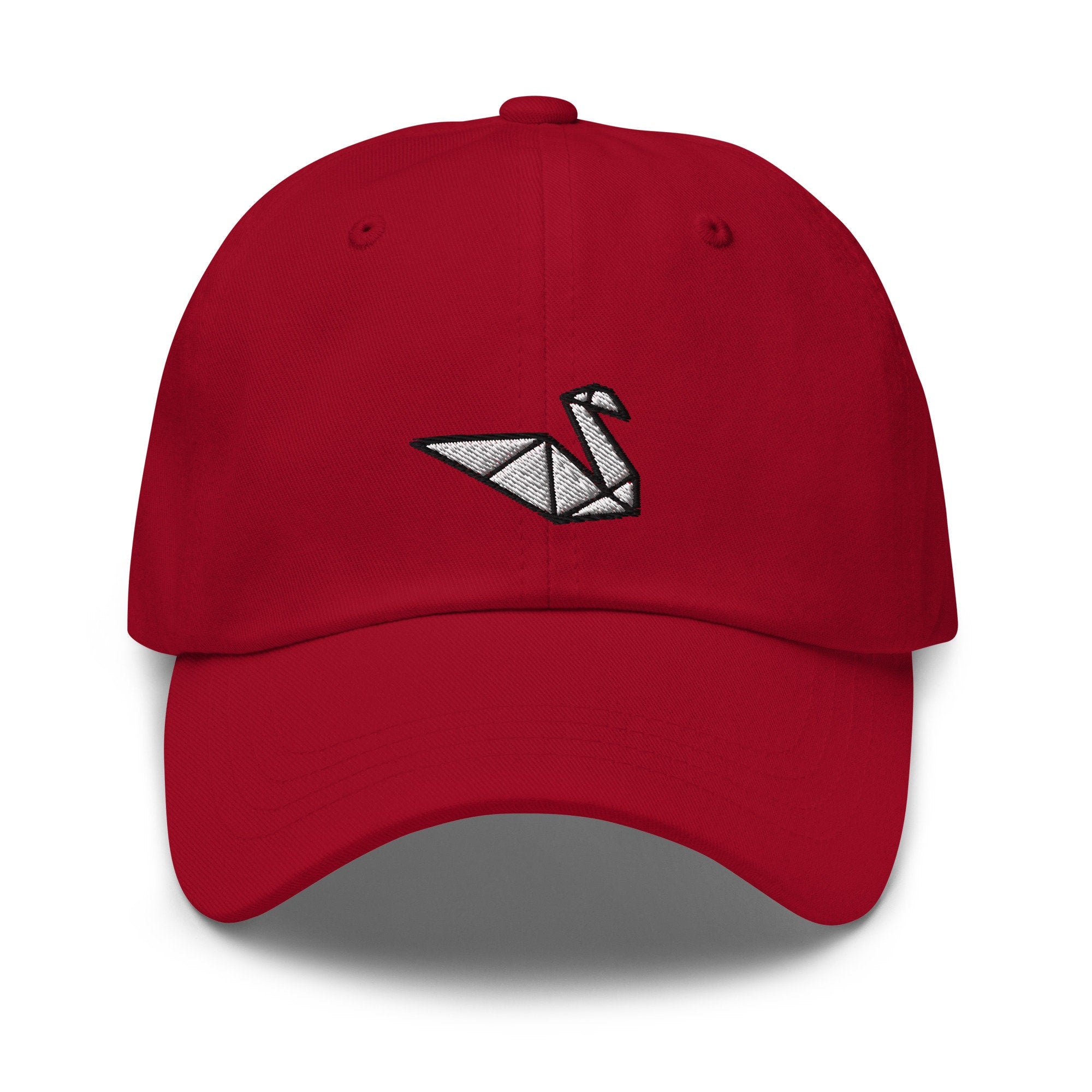 Origami Swan Embroidered Dad Hat