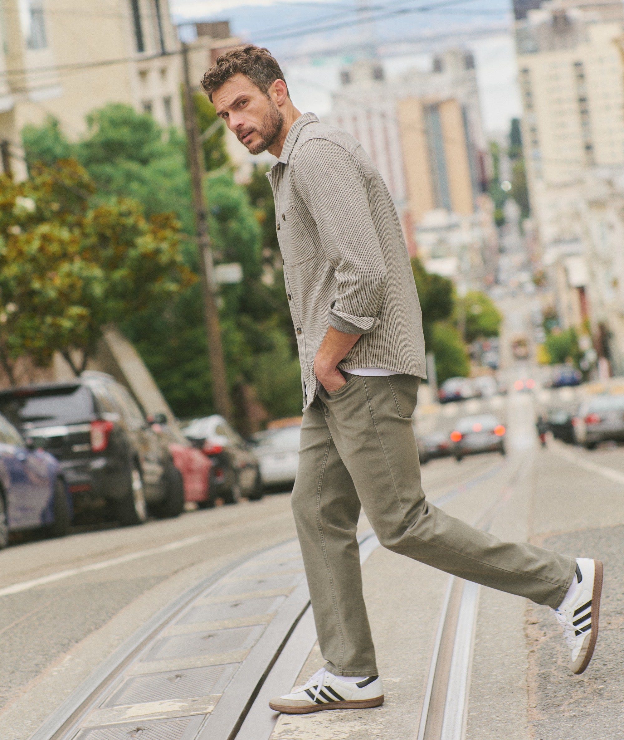 Flex Terry Slim Straight Pant