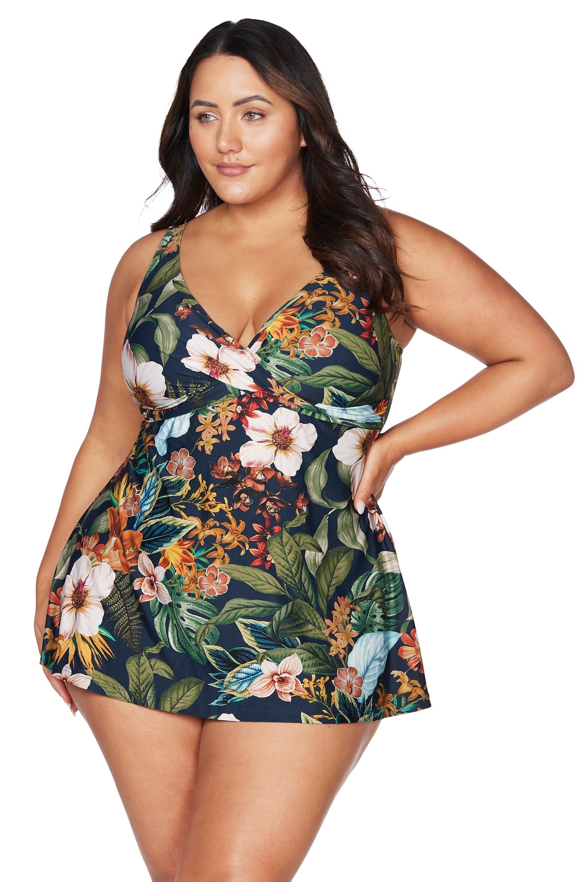 Into The Saltu Delacroix Multi Cup One Piece Swimdress