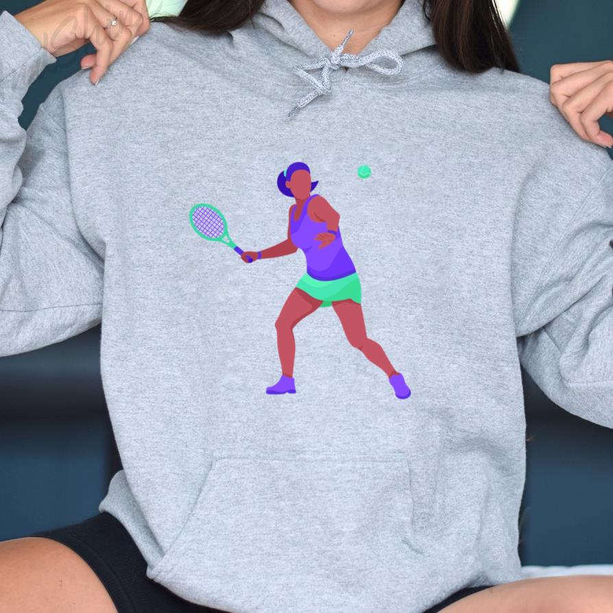 Flat Tennis Player Hoodie