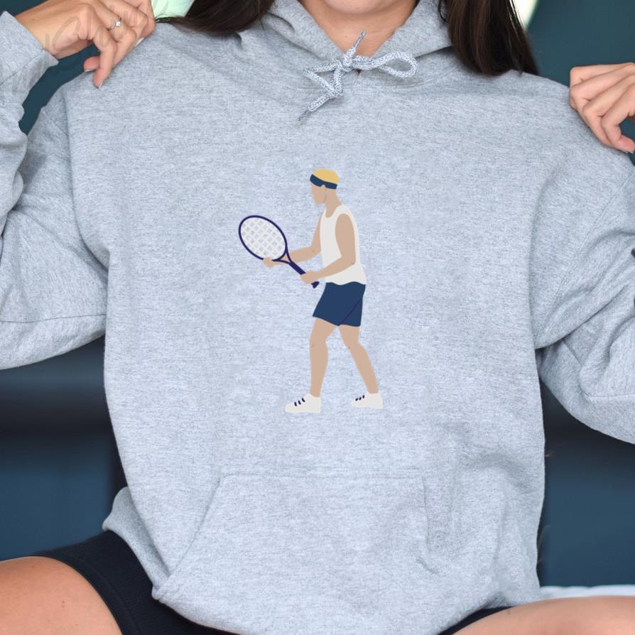 Man Holding A Tennis Racket Hoodie