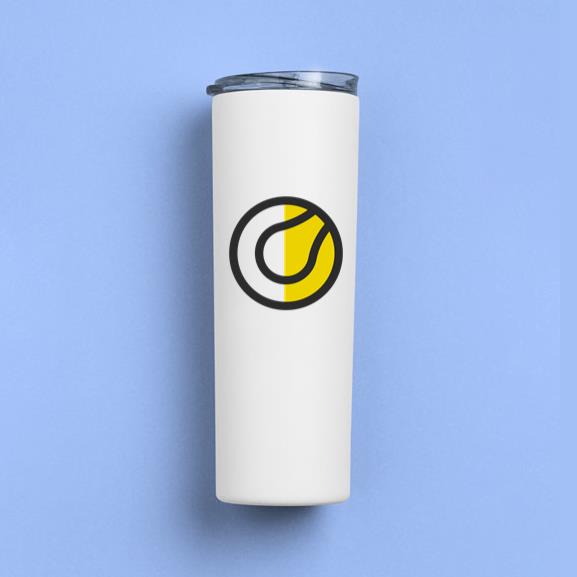Tennis Ball Colored Stroke Icon Skinny Tumbler 20oz