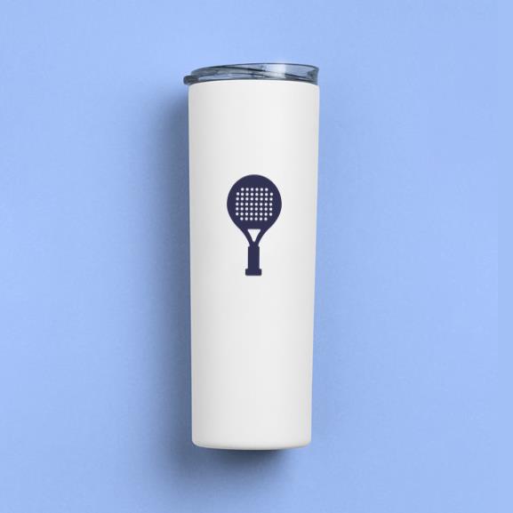 Tennis Equipment Silhouette Skinny Tumbler 20oz