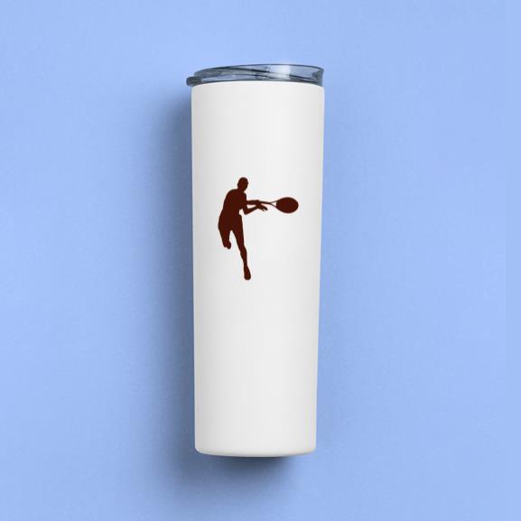 Tennis Forehand Playing Sport Skinny Tumbler 20oz