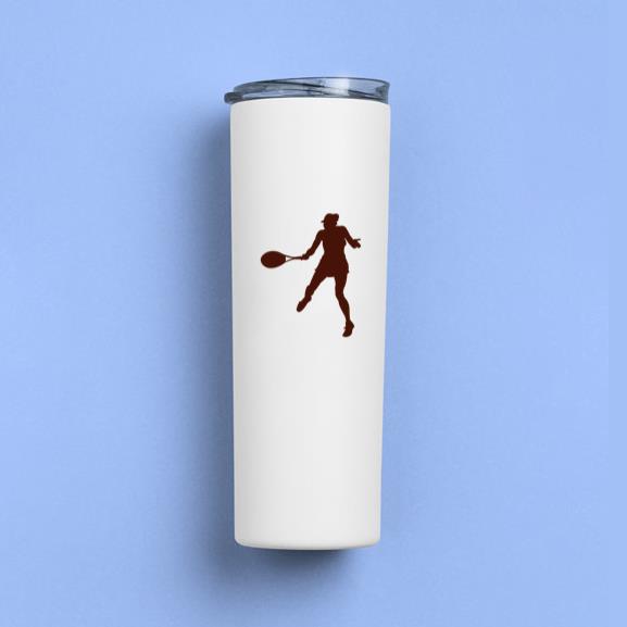 Tennis Forehand Skinny Tumbler 20oz